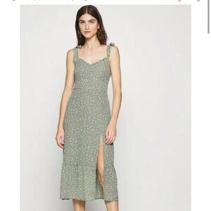 Abercrombie & Fitch Sage Green Midi Dress